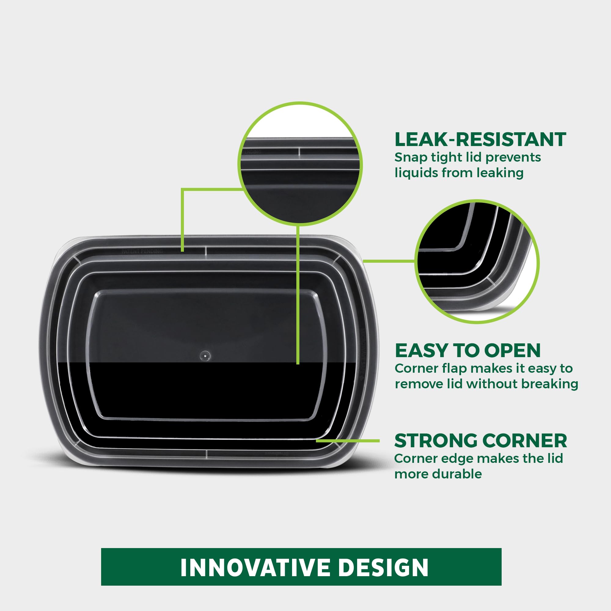 Freshware container in microwave demonstrating safe reheating