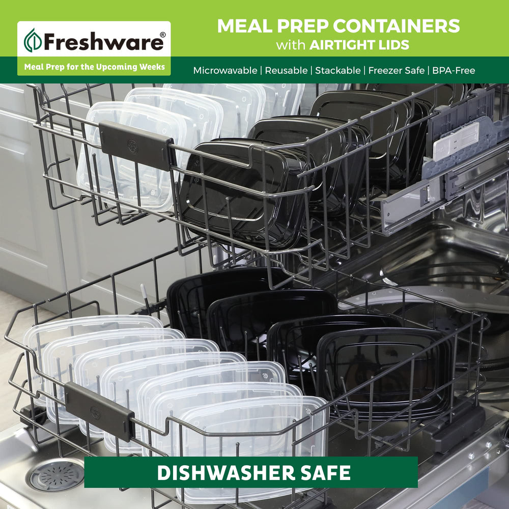 Freshware container held in hand showing 16 oz scale for accurate portion sizing