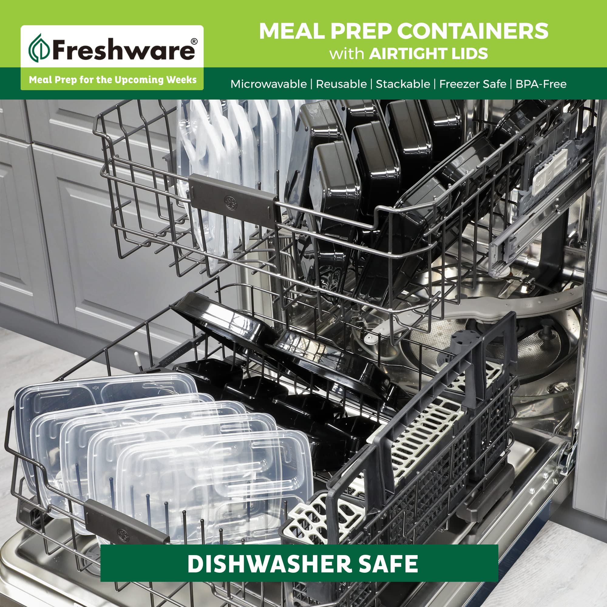 Freshware held by hand for size comparison showing compact, portable 24oz capacity
