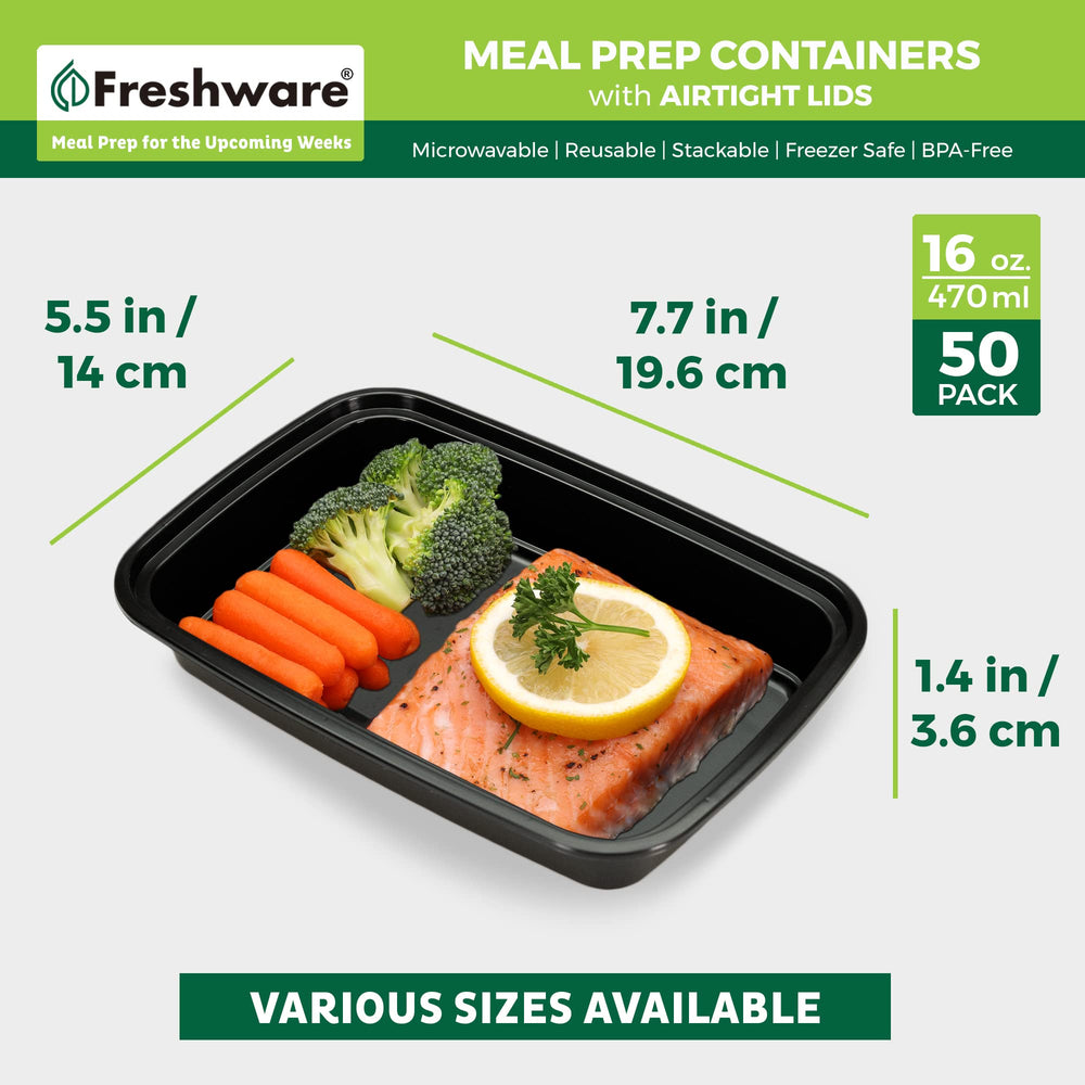 Freshware stacked containers in fridge demonstrating organized storage and easy access