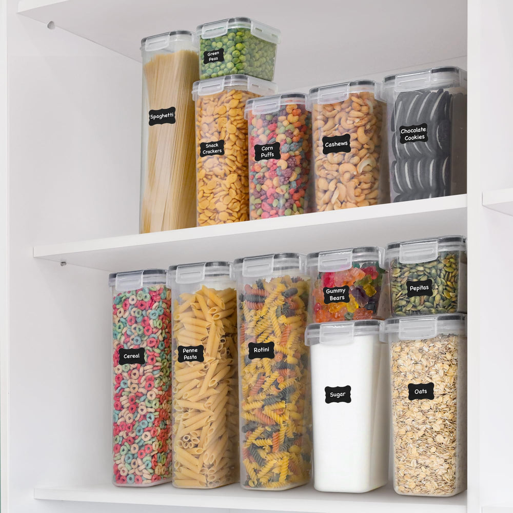 Freshware stacked containers on shelf demonstrating space saving