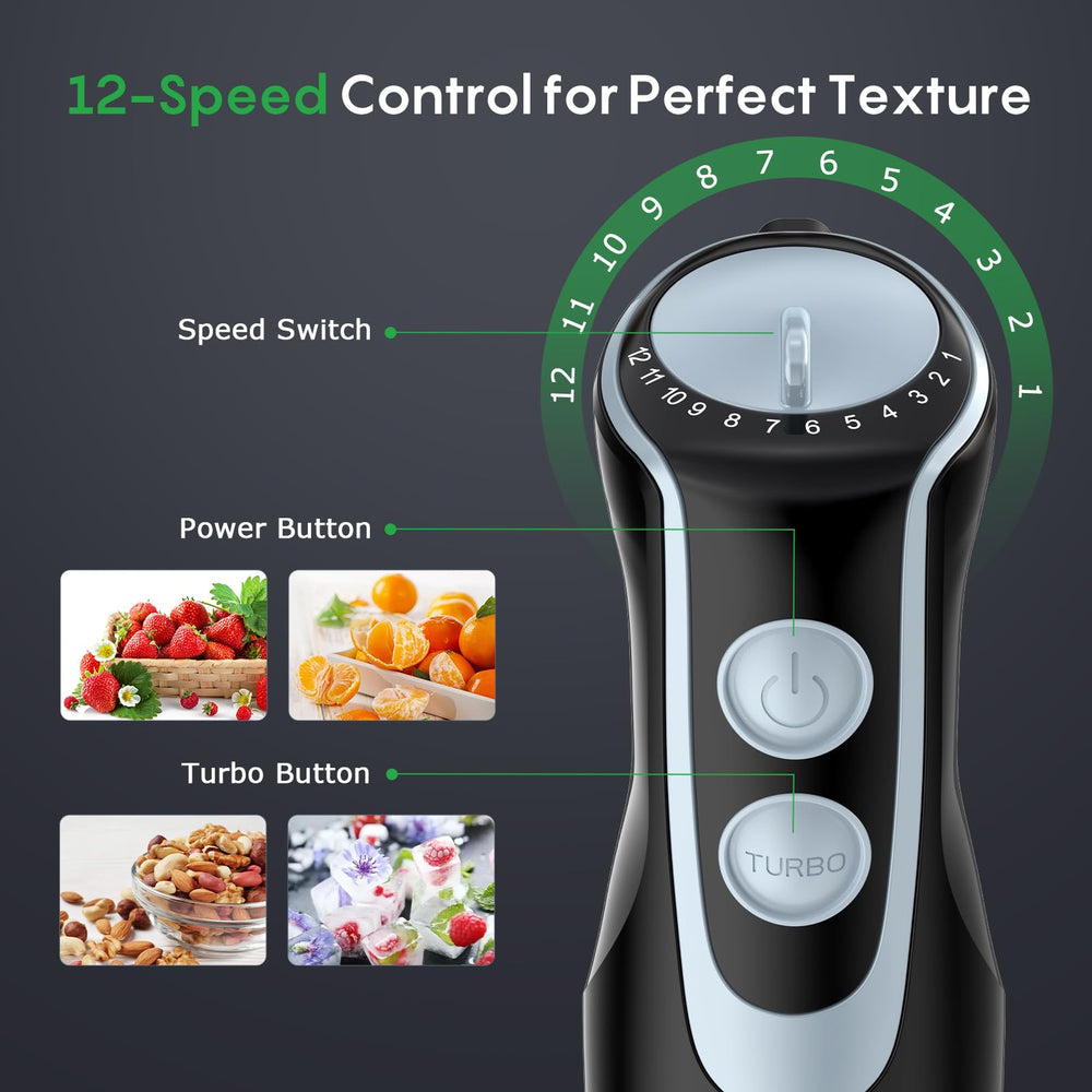 FRESKO immersion blender in use mixing soup benefit saves time