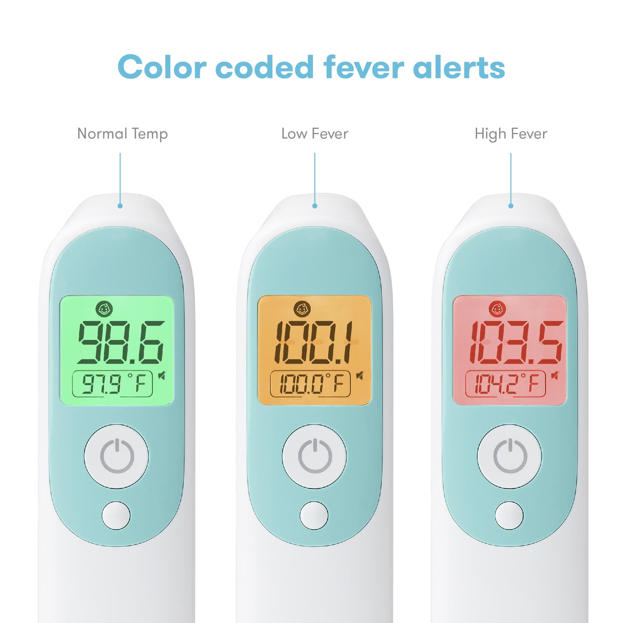 Frida Baby thermometer in hand using ear mode for fast checks