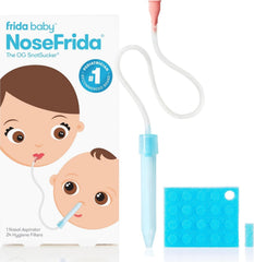 Frida NoseFrida front view showing device and 24 filters for clean suction
