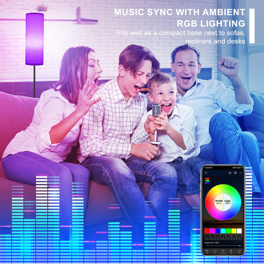 FRIDEKO HOME smartphone app controlling colors and schedules for convenience
