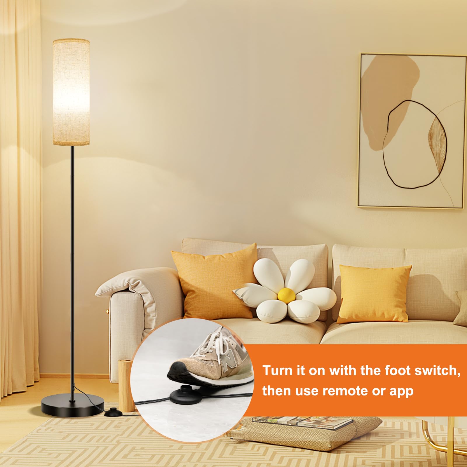 FRIDEKO HOME lamp creating colorful room ambience during movie night