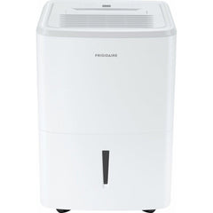 Frigidaire 50 Pint dehumidifier front view showing design and portability benefit
