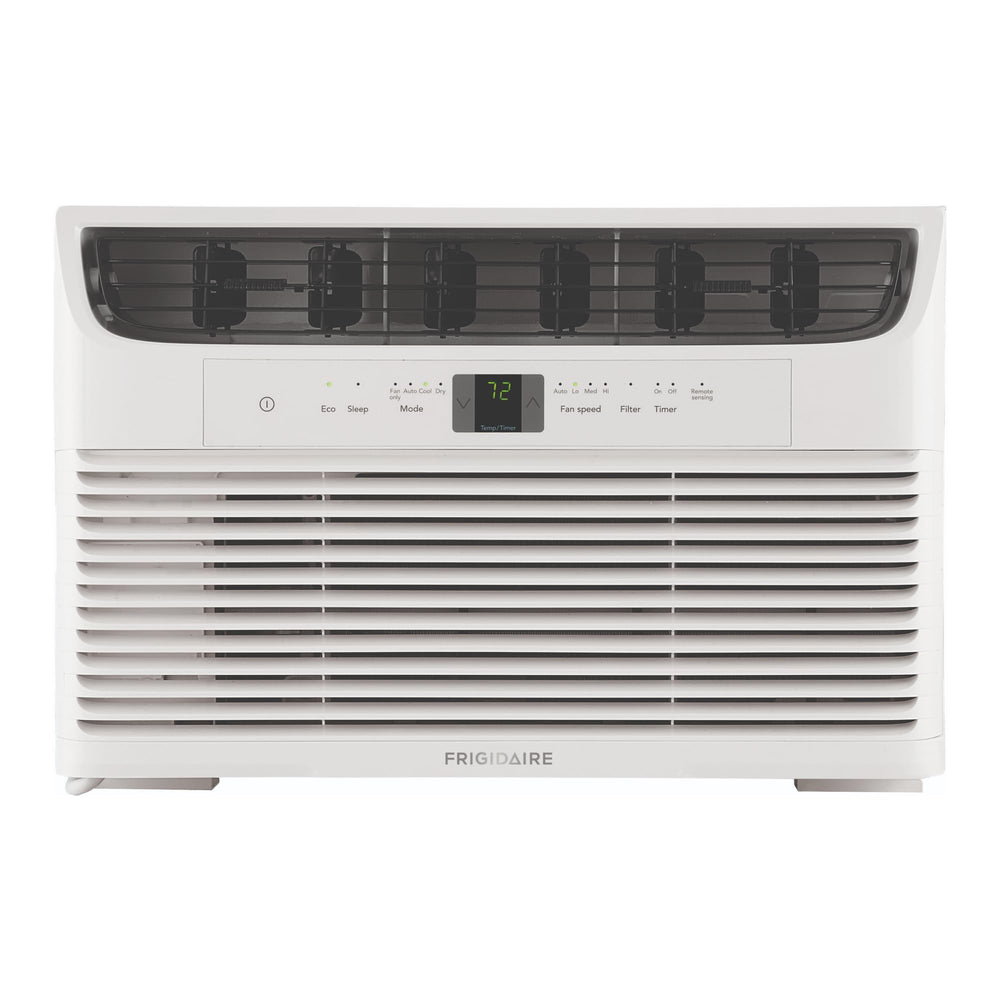 Frigidaire front view of the window air conditioner showing cooling power and compact design