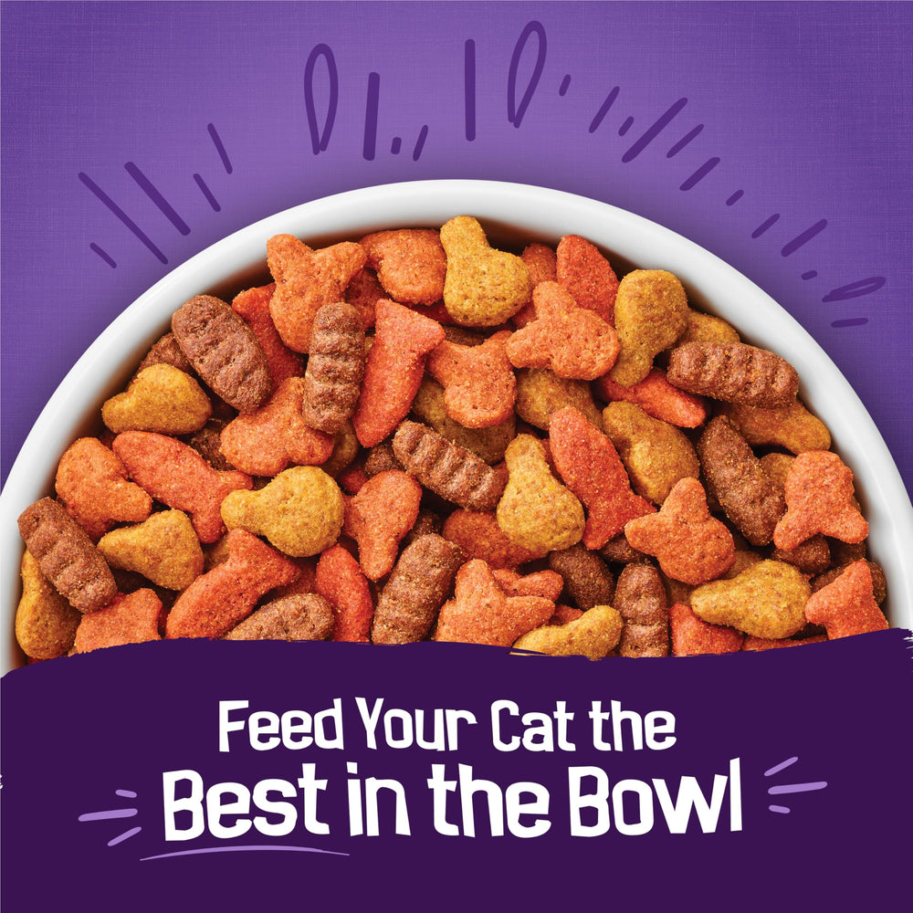 Friskies bag nutrition label view showing ingredient and nutrient information