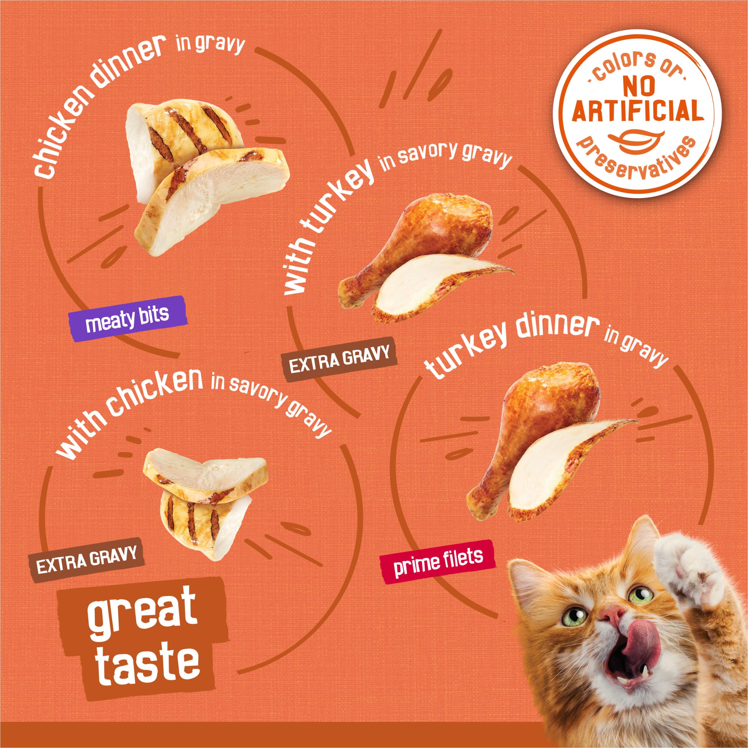 Friskies single can pull-tab top for easy-open, quick feeding