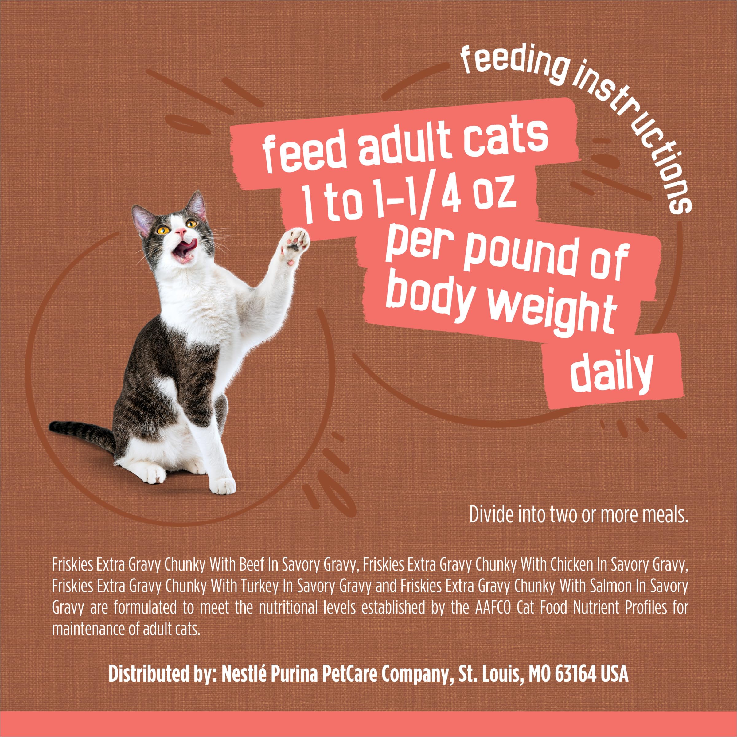 Friskies cat eating from bowl showing eager acceptance
