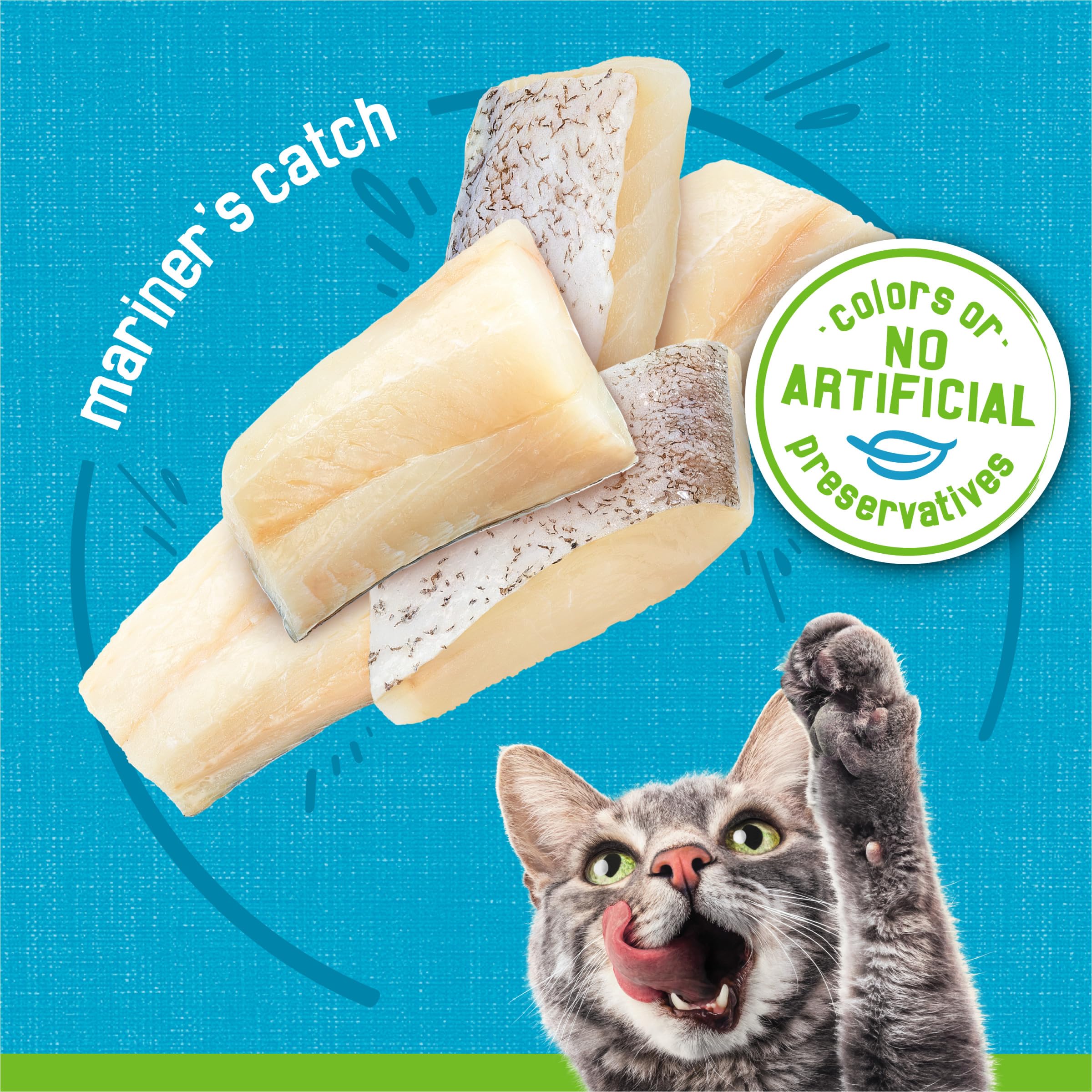 Friskies open can contents revealing fish-forward pate and enticing aroma