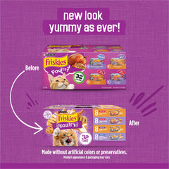 Friskies open 5.5 oz can top view showing ready-to-serve wet food