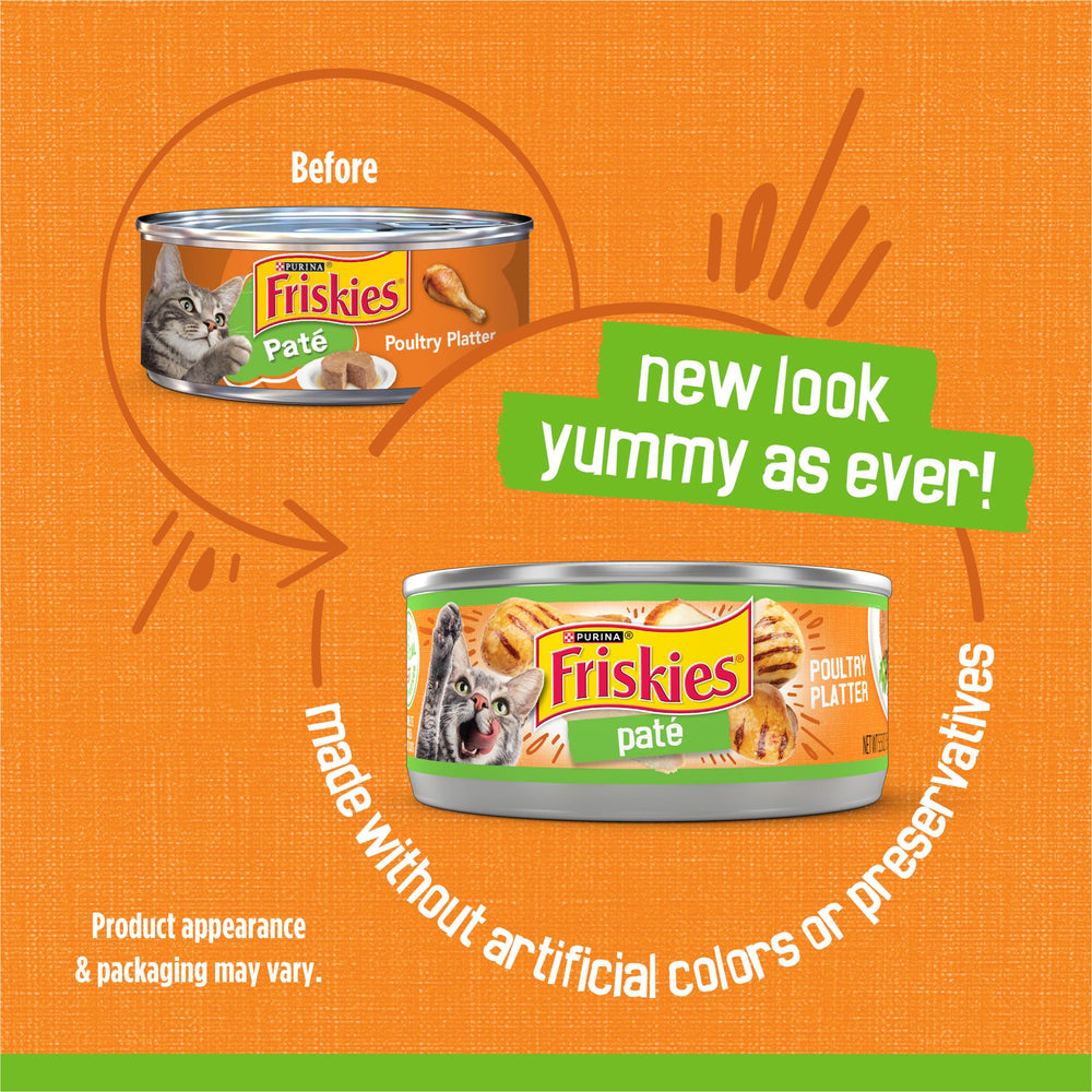 Friskies pate close-up texture highlighting smooth pate appealing to cats