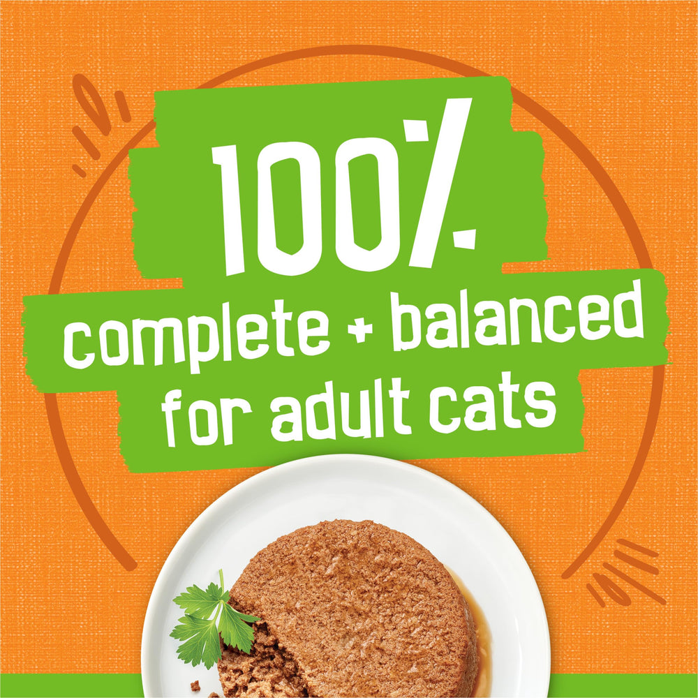 Friskies stacked in pantry demonstrating space-saving bulk storage advantage