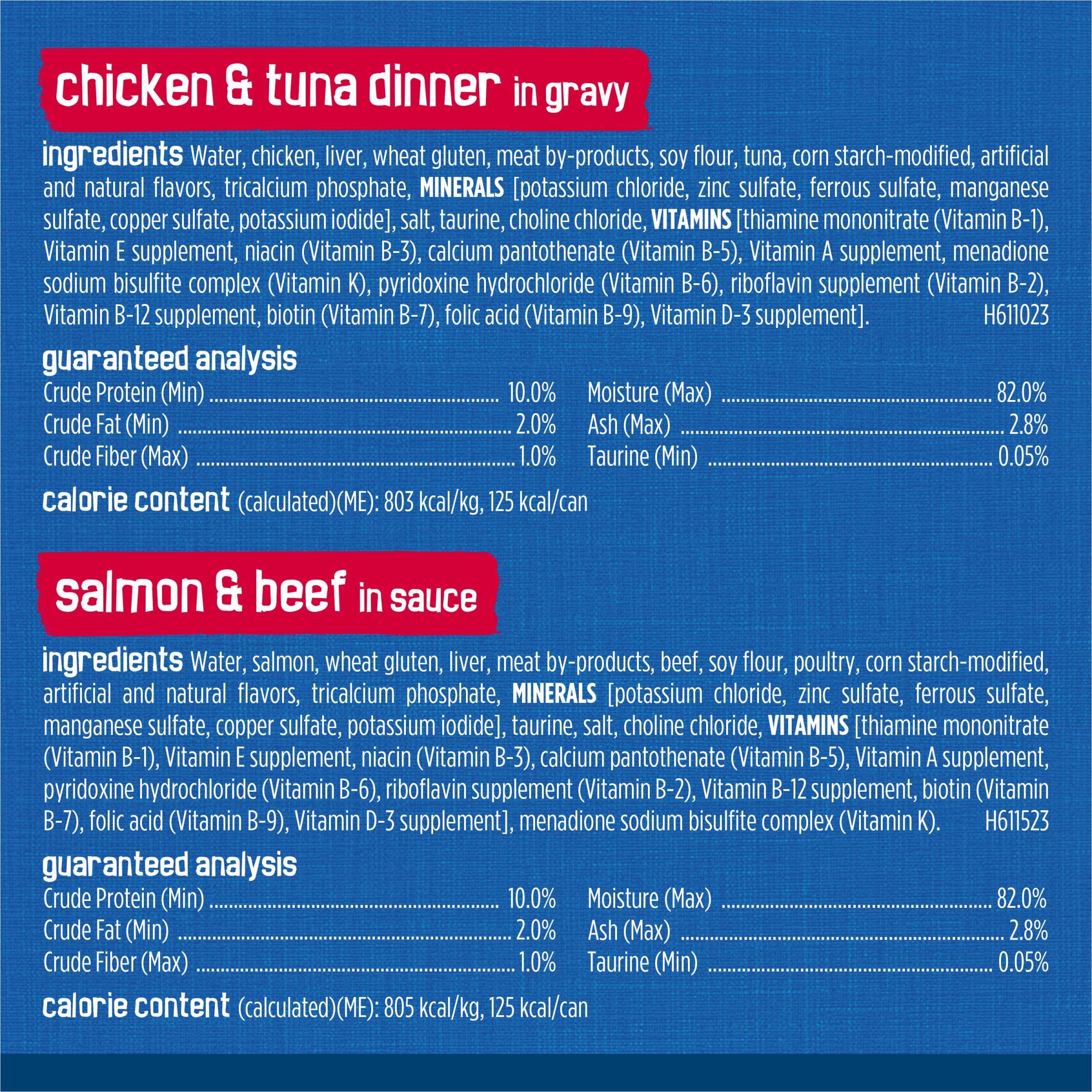 Friskies hand holding single 5.5 oz can showing convenient portion size benefit