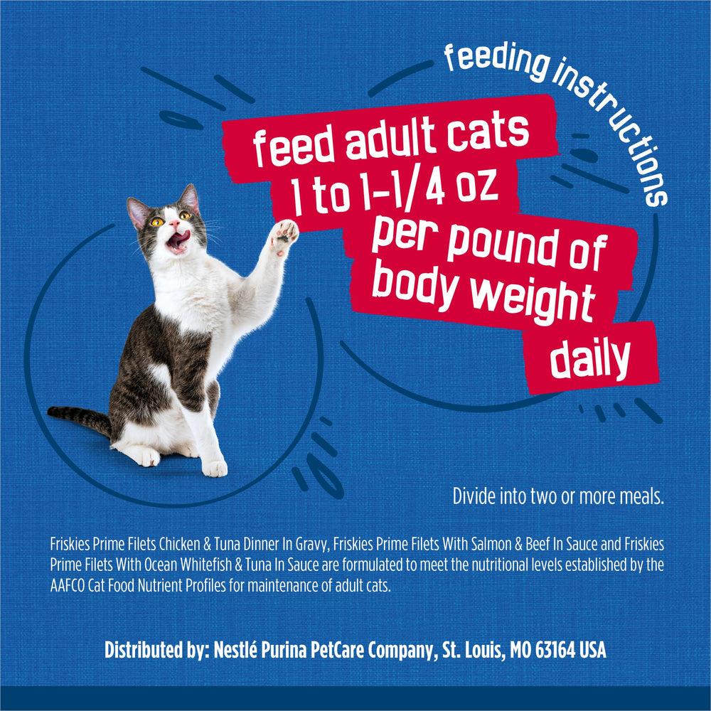 Friskies cans organized on pantry shelf illustrating long-term storage benefit