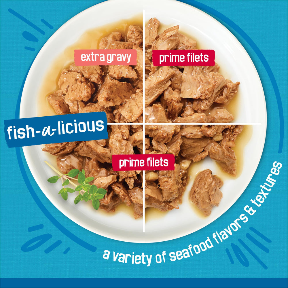 Friskies savory shreds close-up showcasing shredded texture for palatability
