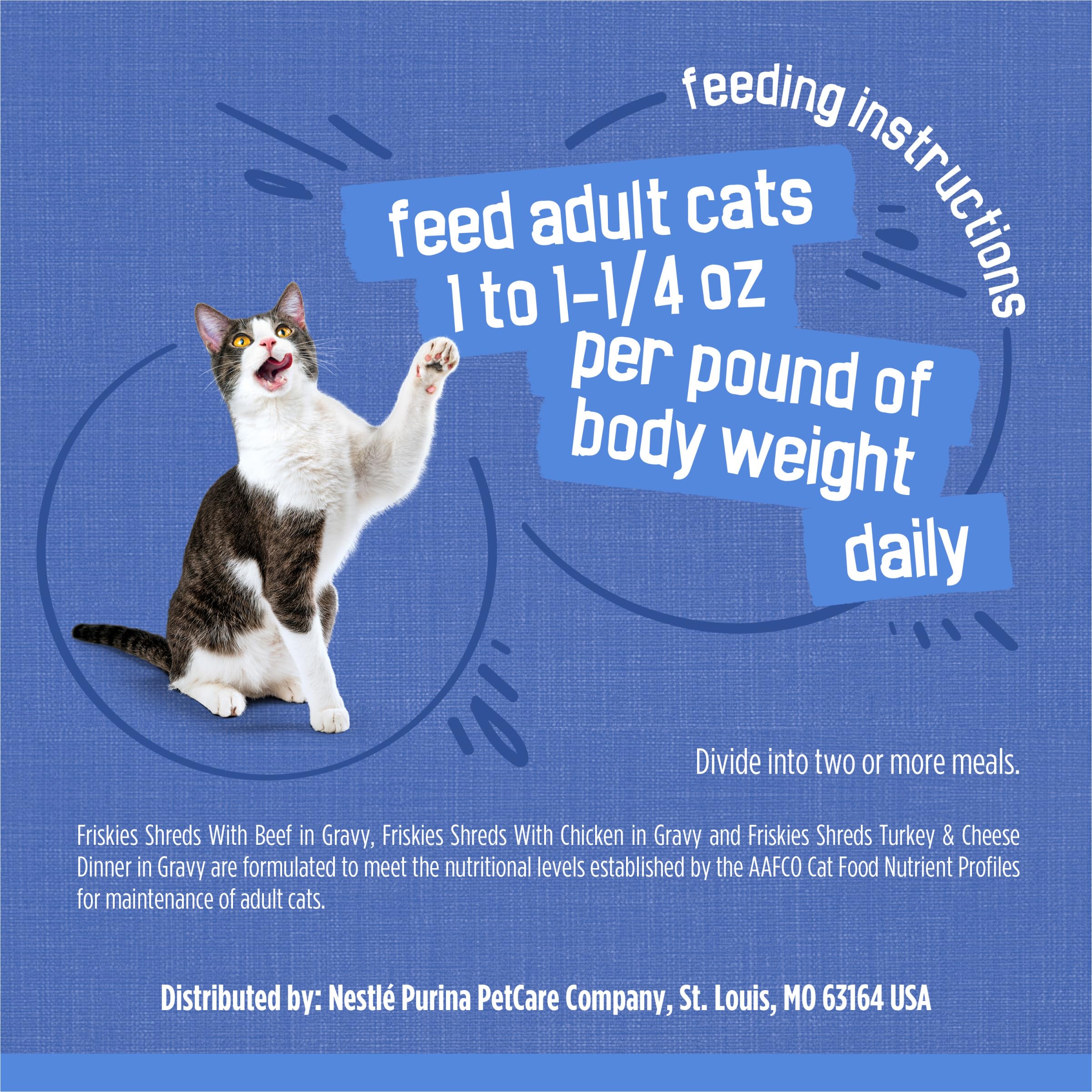 Raw beef and poultry near Friskies Shreds can showing real proteins