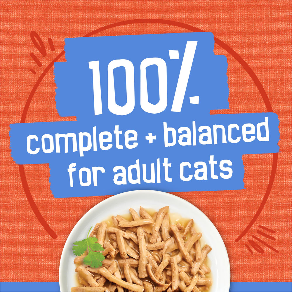 Hand holding a 5.5 oz Friskies can for clear size and portion reference