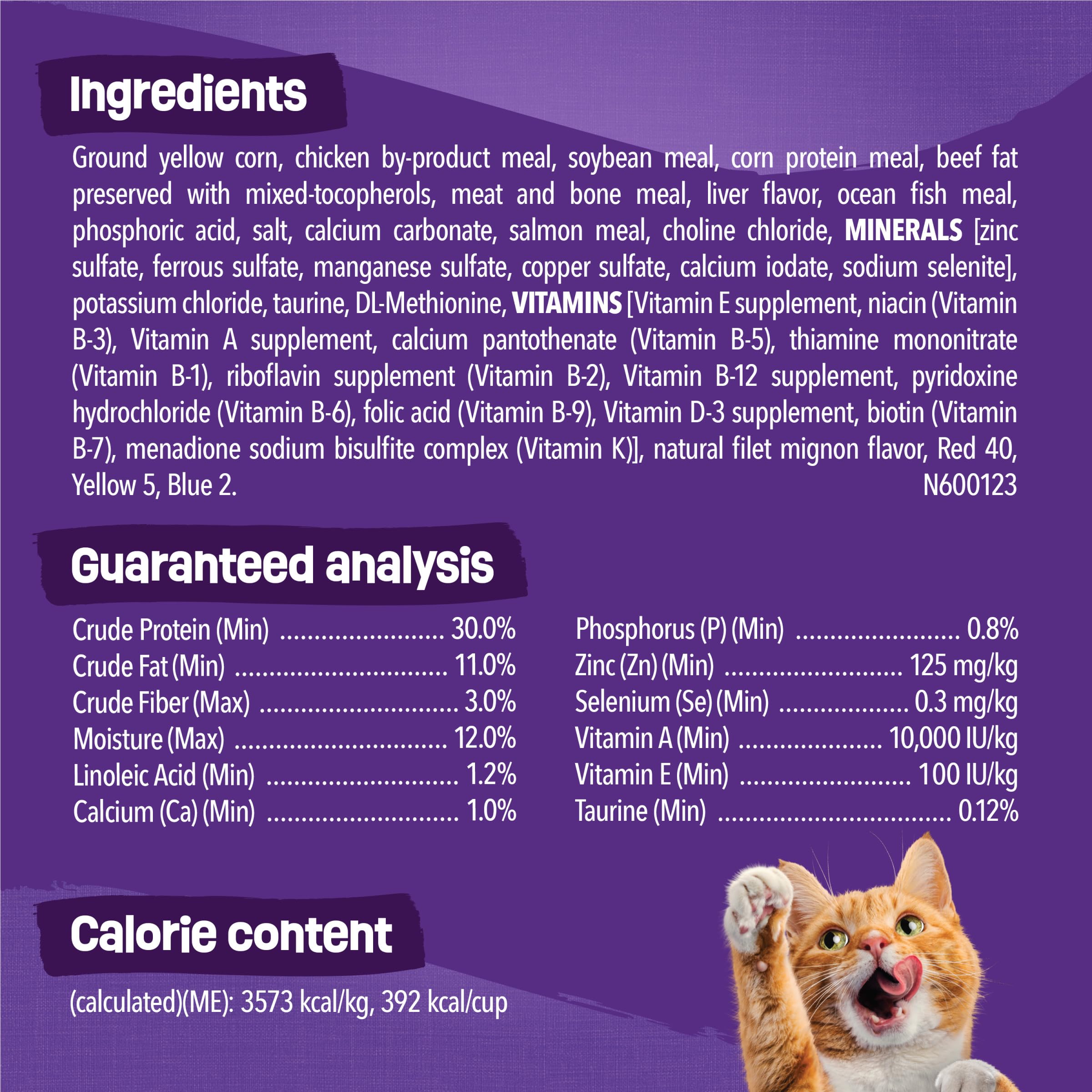 Friskies size scale comparison with common object for visual weight reference