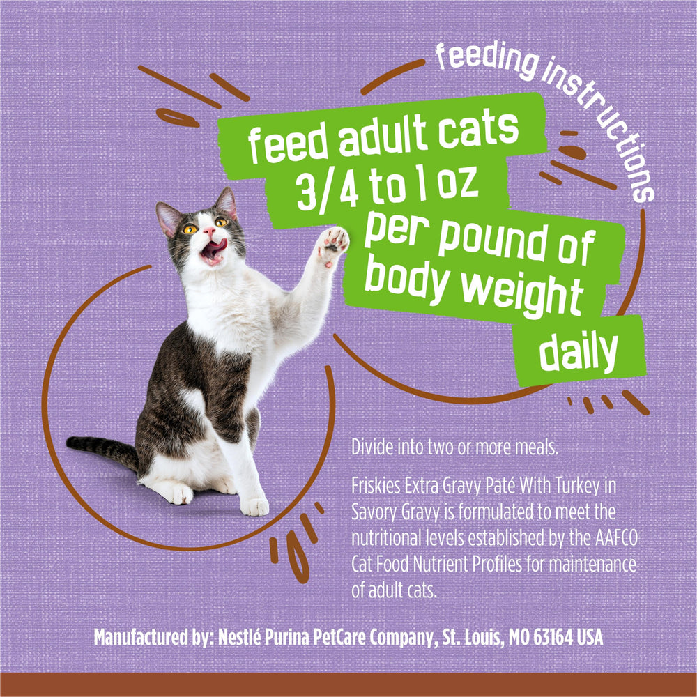 Cat enjoying Friskies meal illustrating satisfaction and increased interest