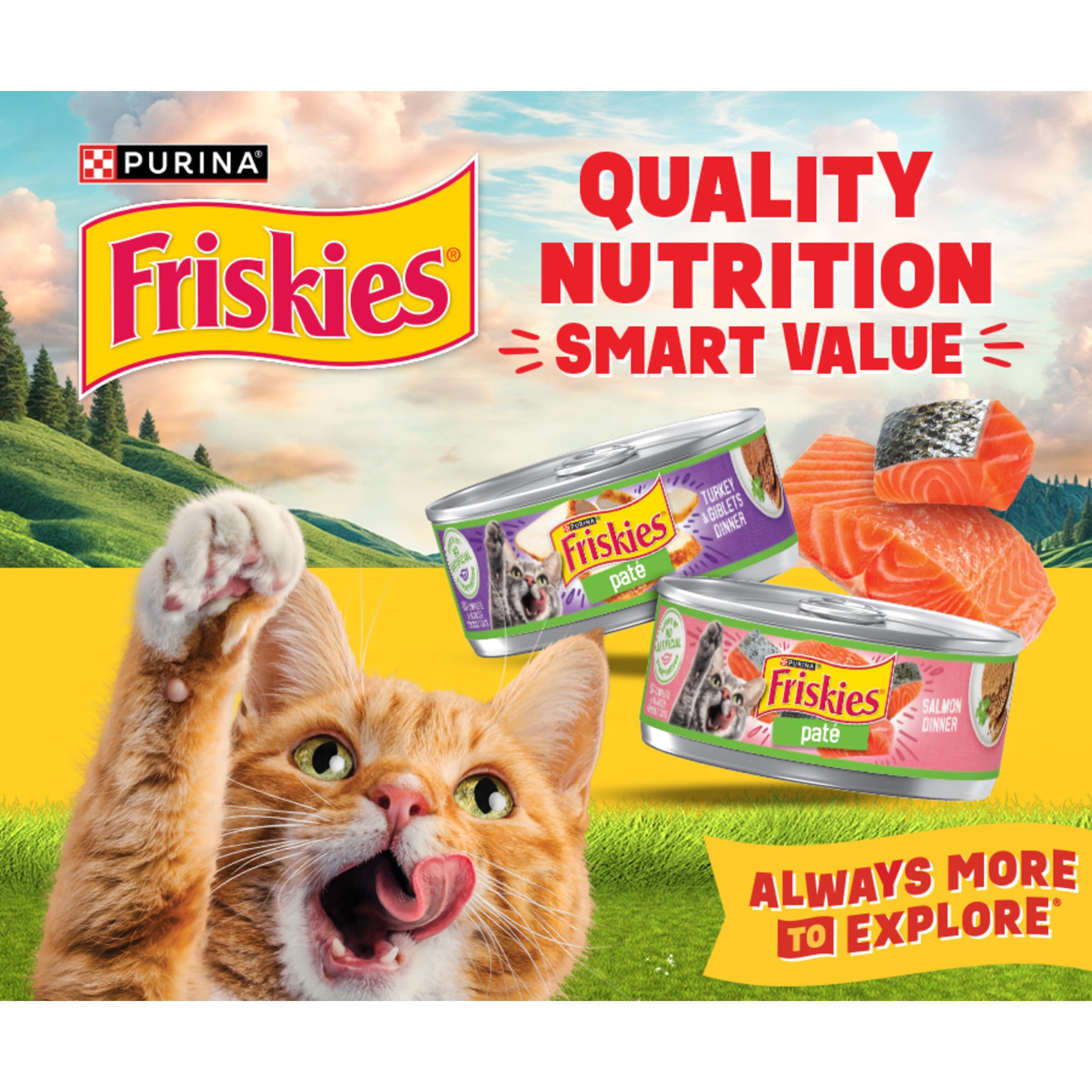 Friskies leftover covered in fridge showing simple storage and freshness benefit
