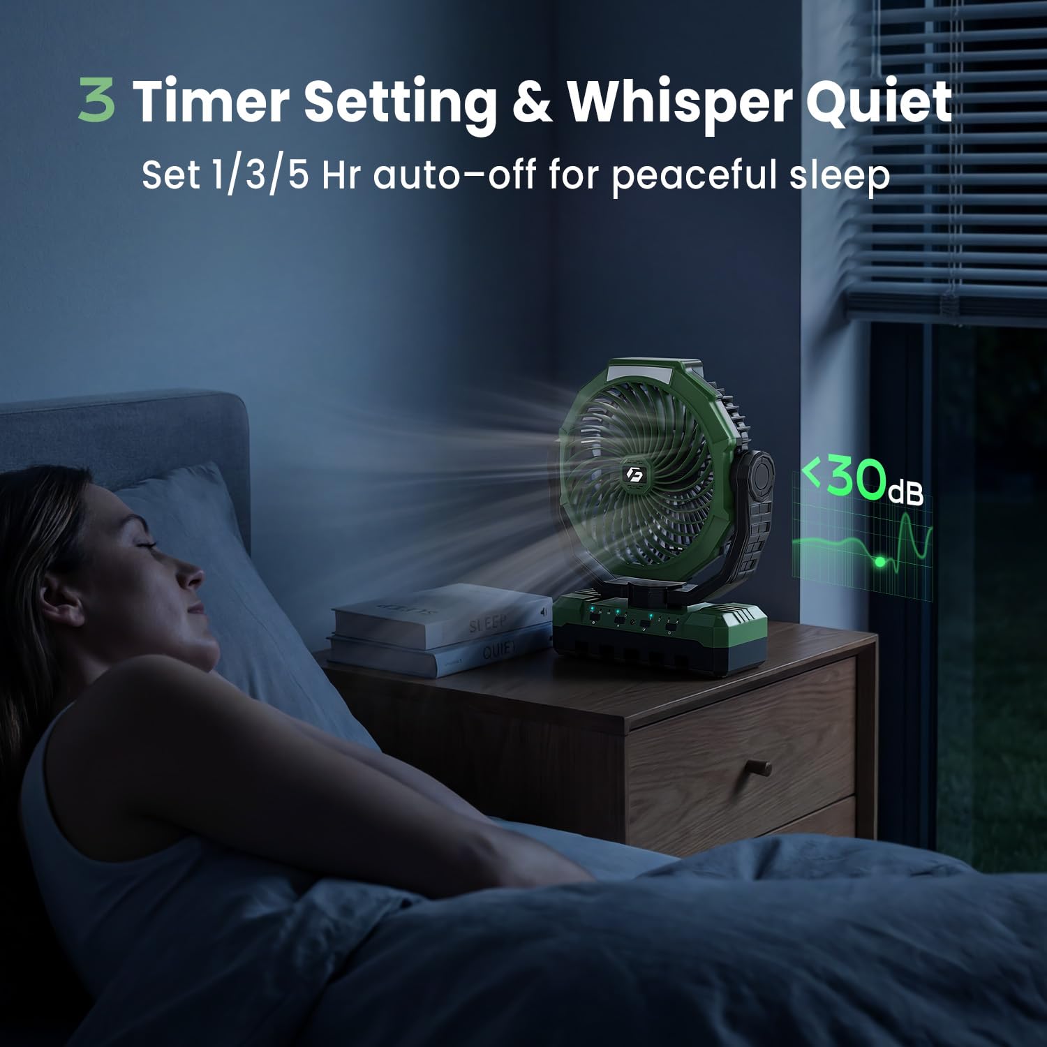 FRIZCOL fan powering and charging a smartphone demonstrating emergency powerbank use