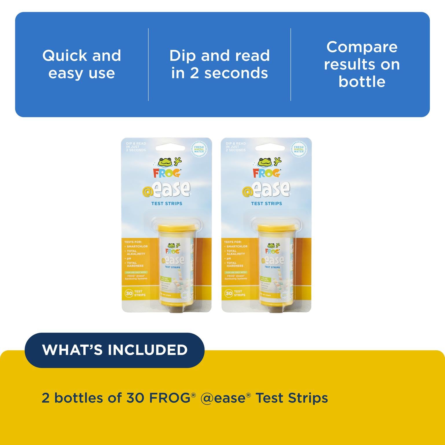 FROG @ease strip held next to bottle color chart for accuracy
