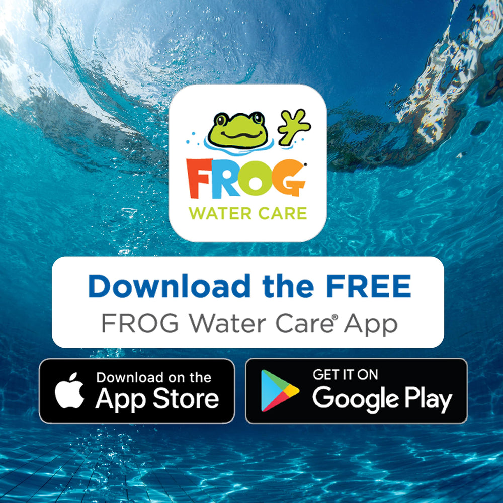 FROG bac pac poolside lifestyle shot illustrating ready-to-use care