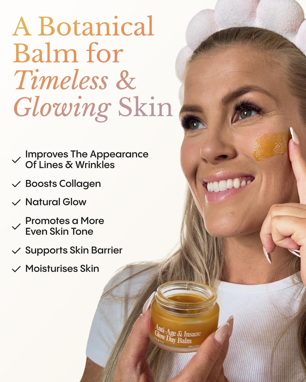 FRØYA close-up of balm texture melting for quick absorption and smooth finish