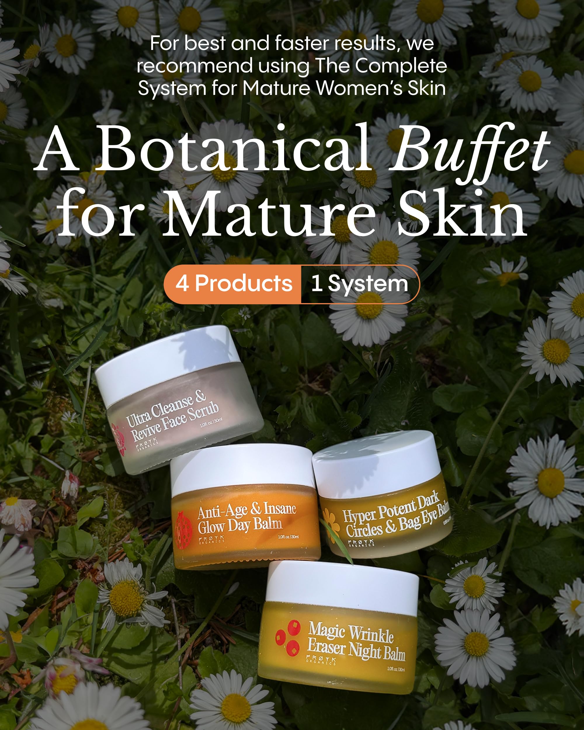 FRØYA balm next to common items showing 1.0 fl oz travel-friendly size
