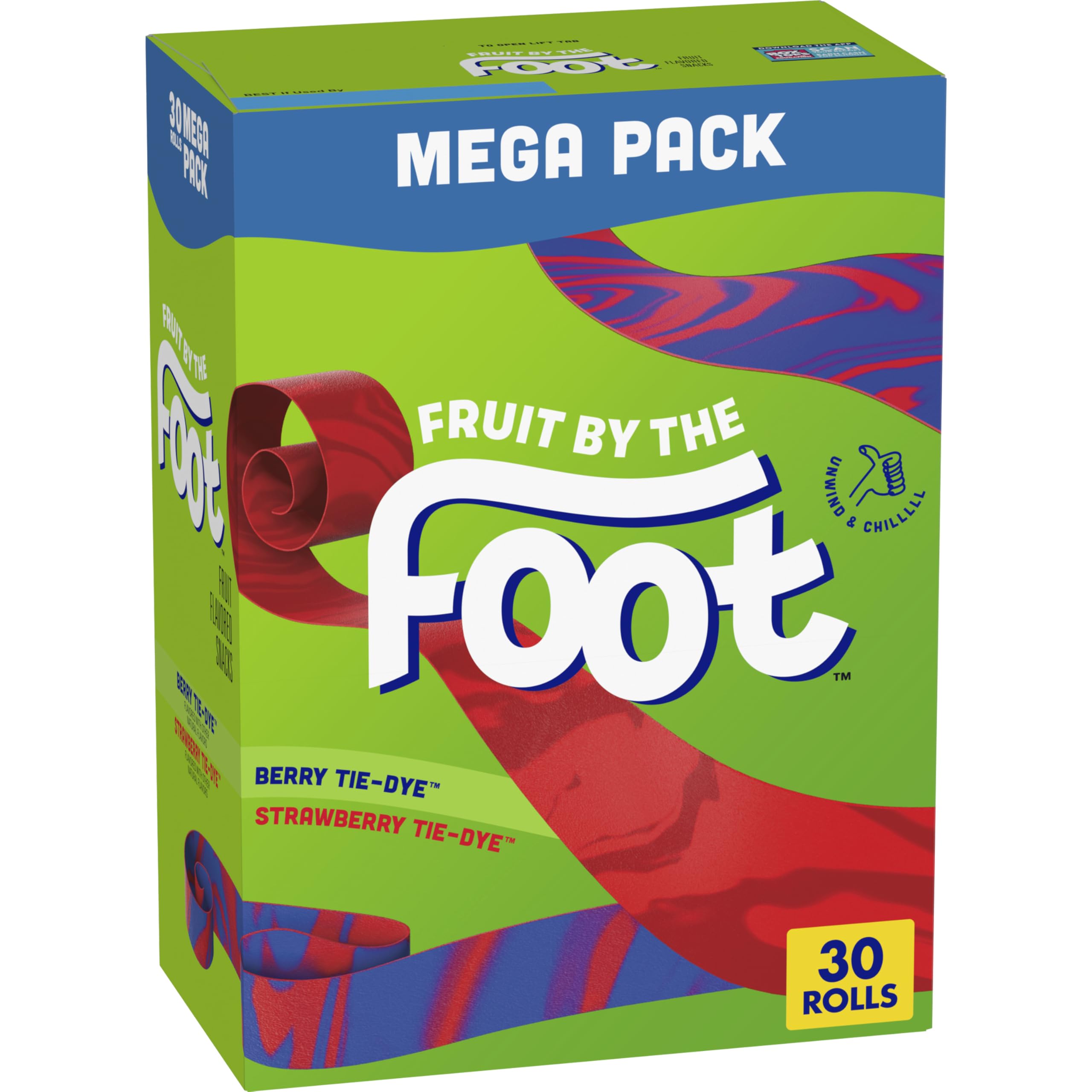 Fruit by the Foot front package showing 30-count box and colorful branding benefits packing convenience