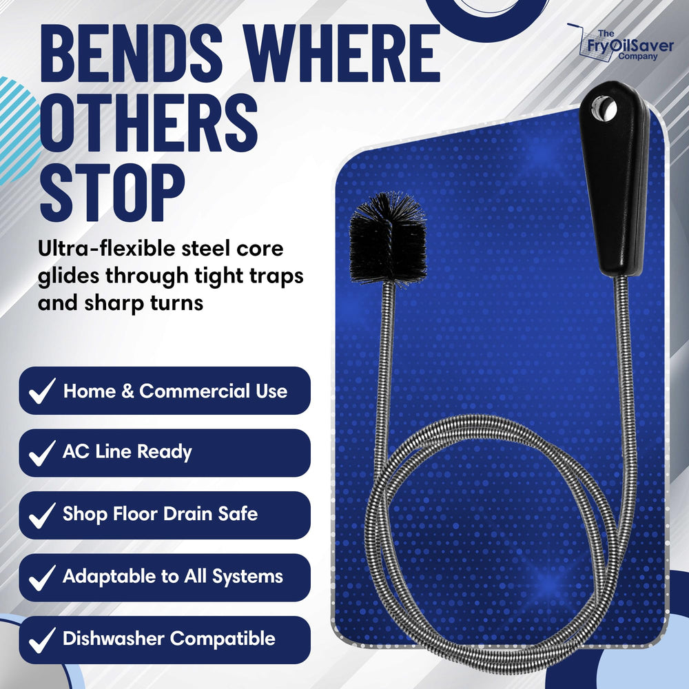 THE FRYOILSAVER COMPANY bristle close-up showing compressible texture for thorough scrubbing
