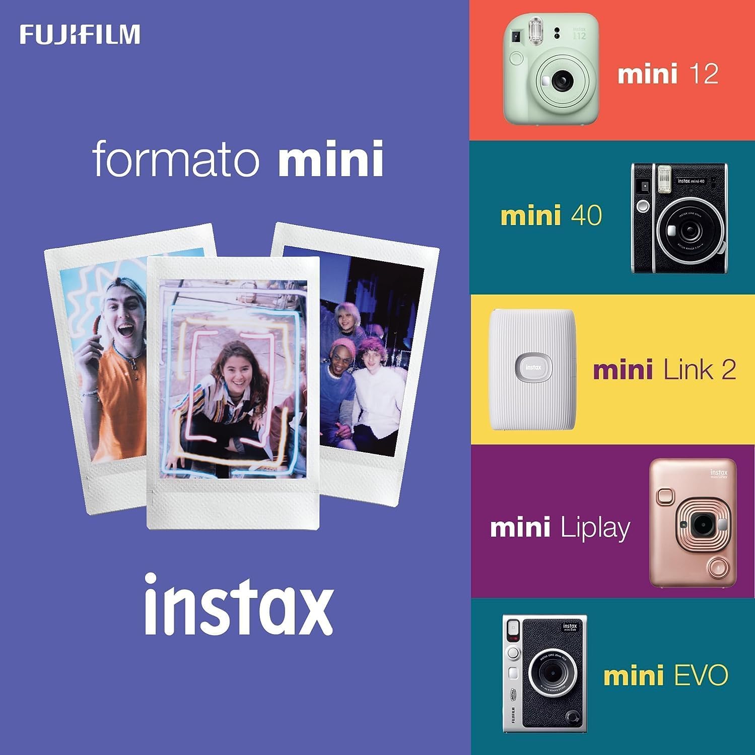 Fujifilm Instax twin packs arranged to show quantity and convenience for events