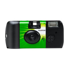 Fujifilm QuickSnap back label with film info and user instructions for convenience