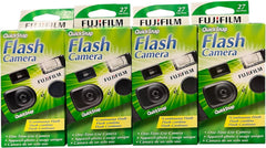 Fujifilm QuickSnap front view showing compact disposable camera and easy grip