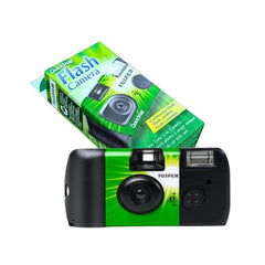 Fujifilm QuickSnap top controls showing shutter and film advance for simple use
