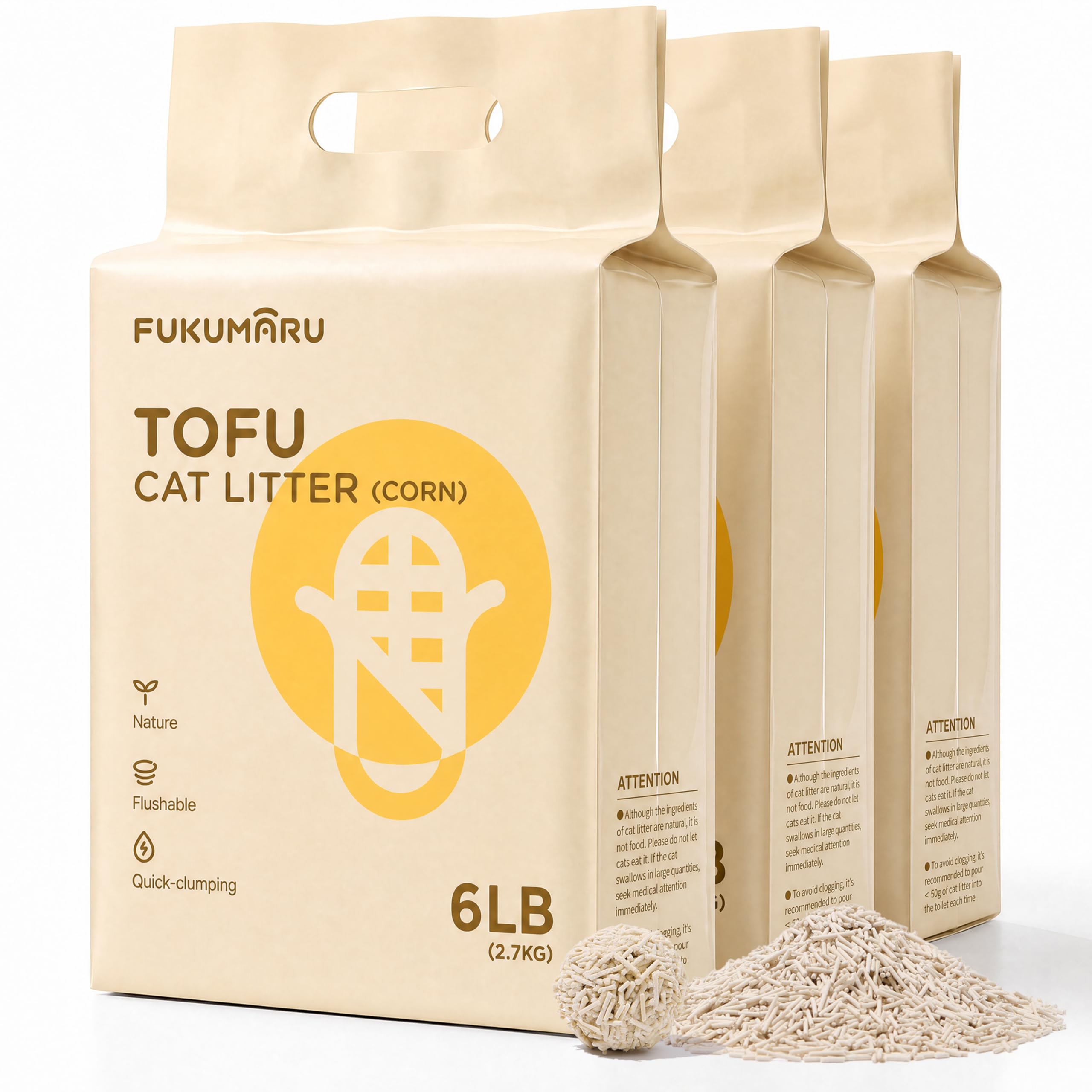 FUKUMARU front packaging showing 18lb bag and product benefits