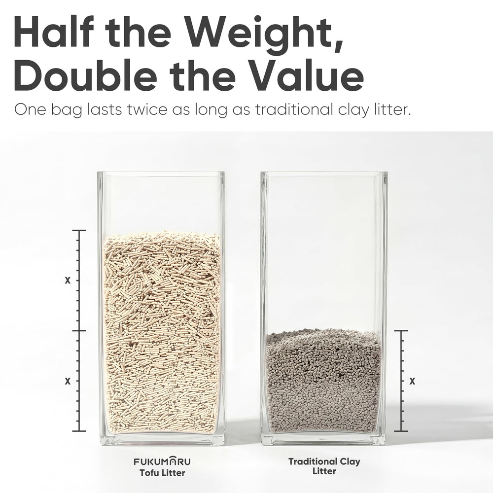 FUKUMARU bag beside common items to show 18lb size convenience