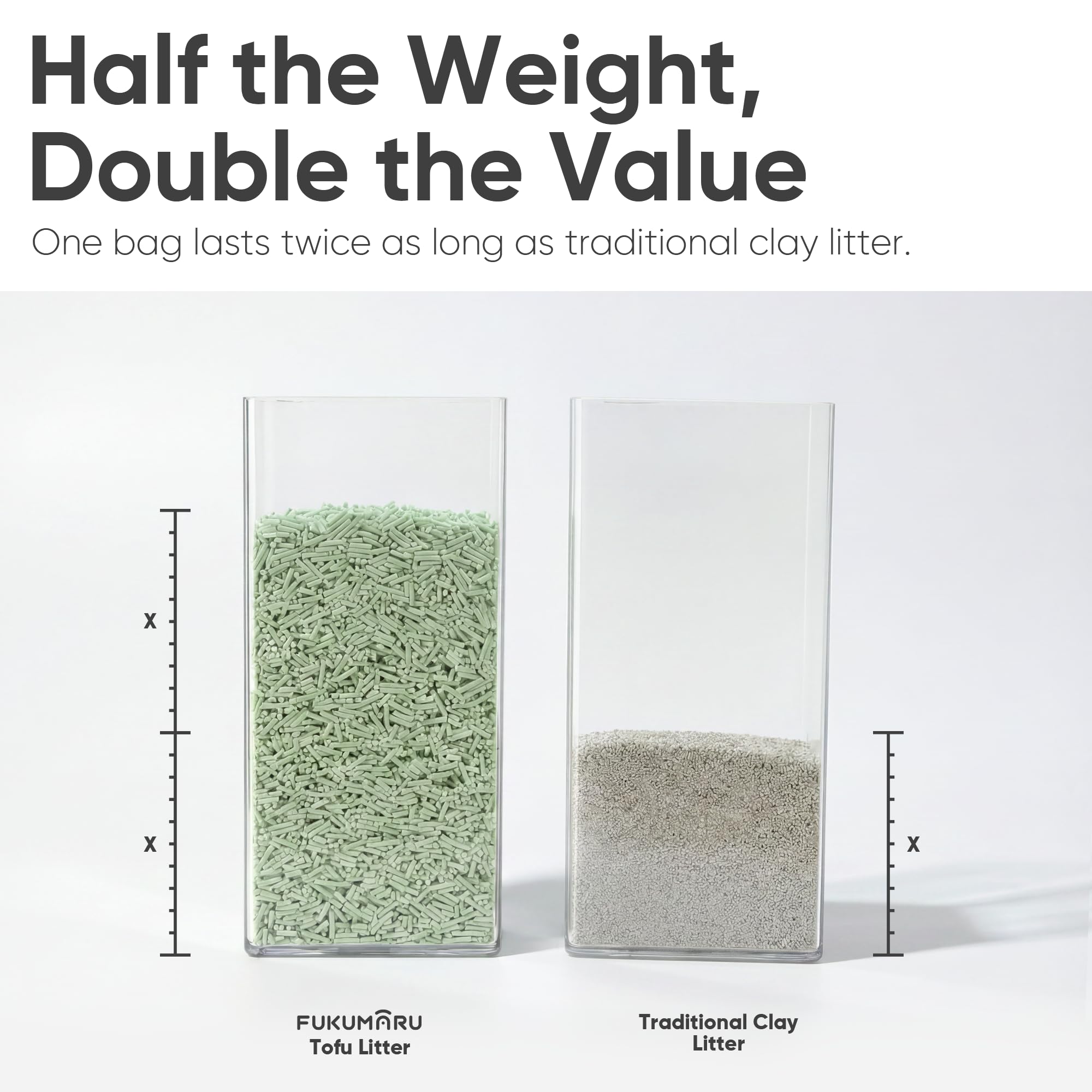 FUKUMARU pellets in hand showing texture and gentle paws benefit