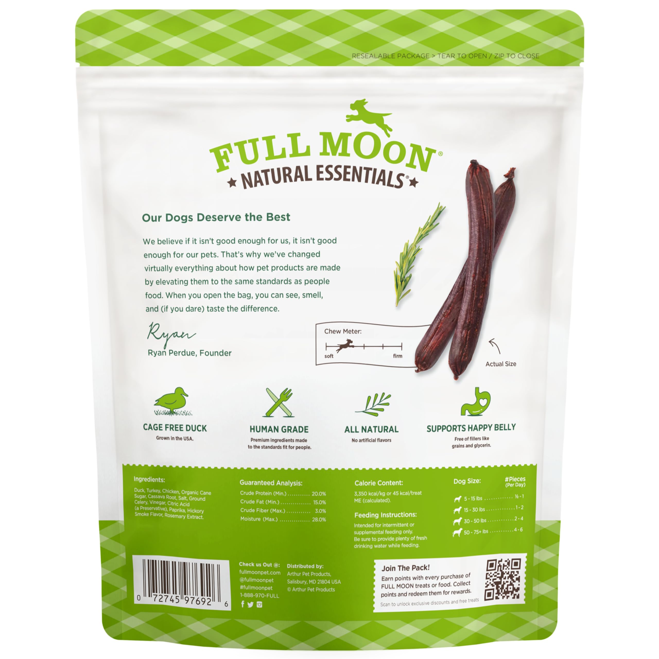 Full Moon close-up of stick texture highlighting slow-cooked quality and flavor
