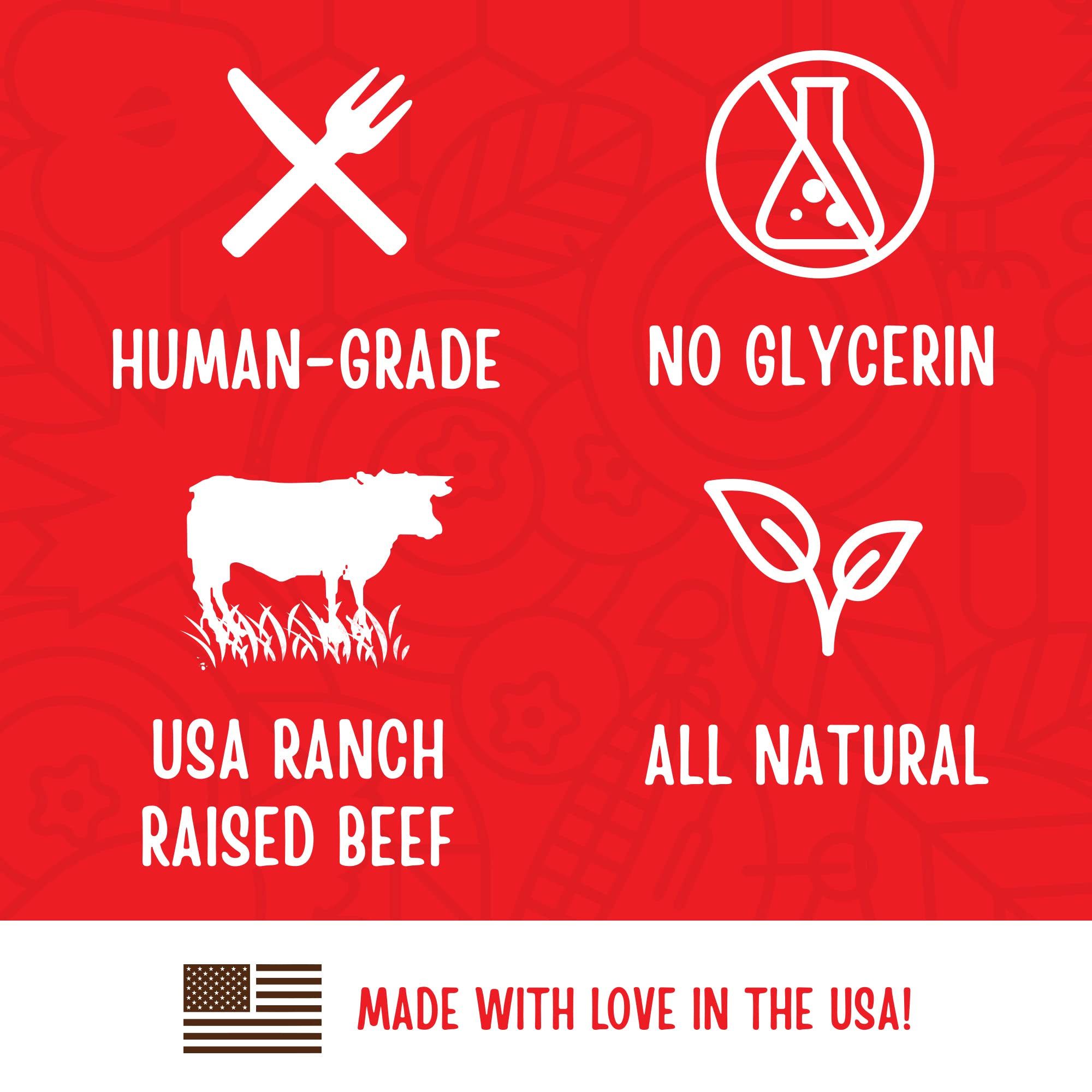 Full Moon ingredient label closeup proving human-grade sourcing