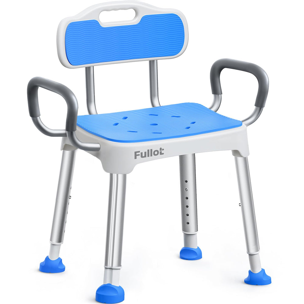 FULLOT front view showing wide 21-inch seat and stable design for confident bathing