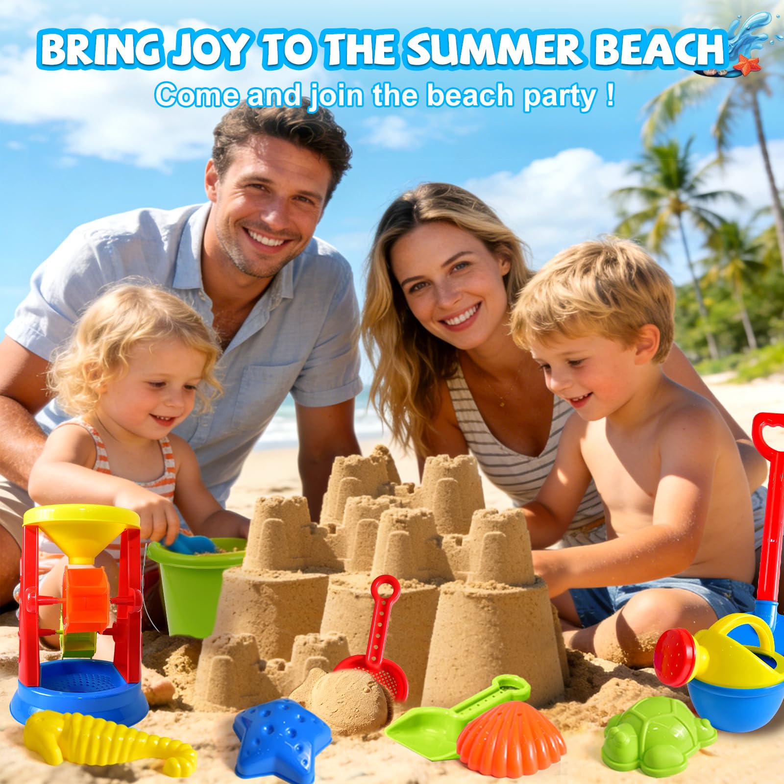 FUN LITTLE TOYS children building a sandcastle showing cooperative-play benefit