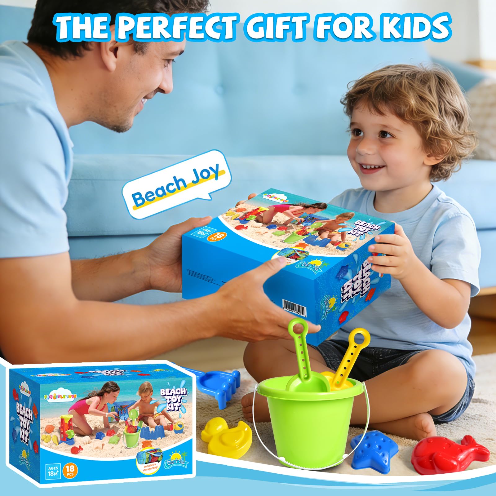 FUN LITTLE TOYS size comparison with adult hand showing child-friendly sizing benefit