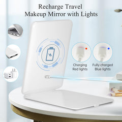 FUNTOUCH open mirror with 72 LEDs providing even lighting for makeup application
