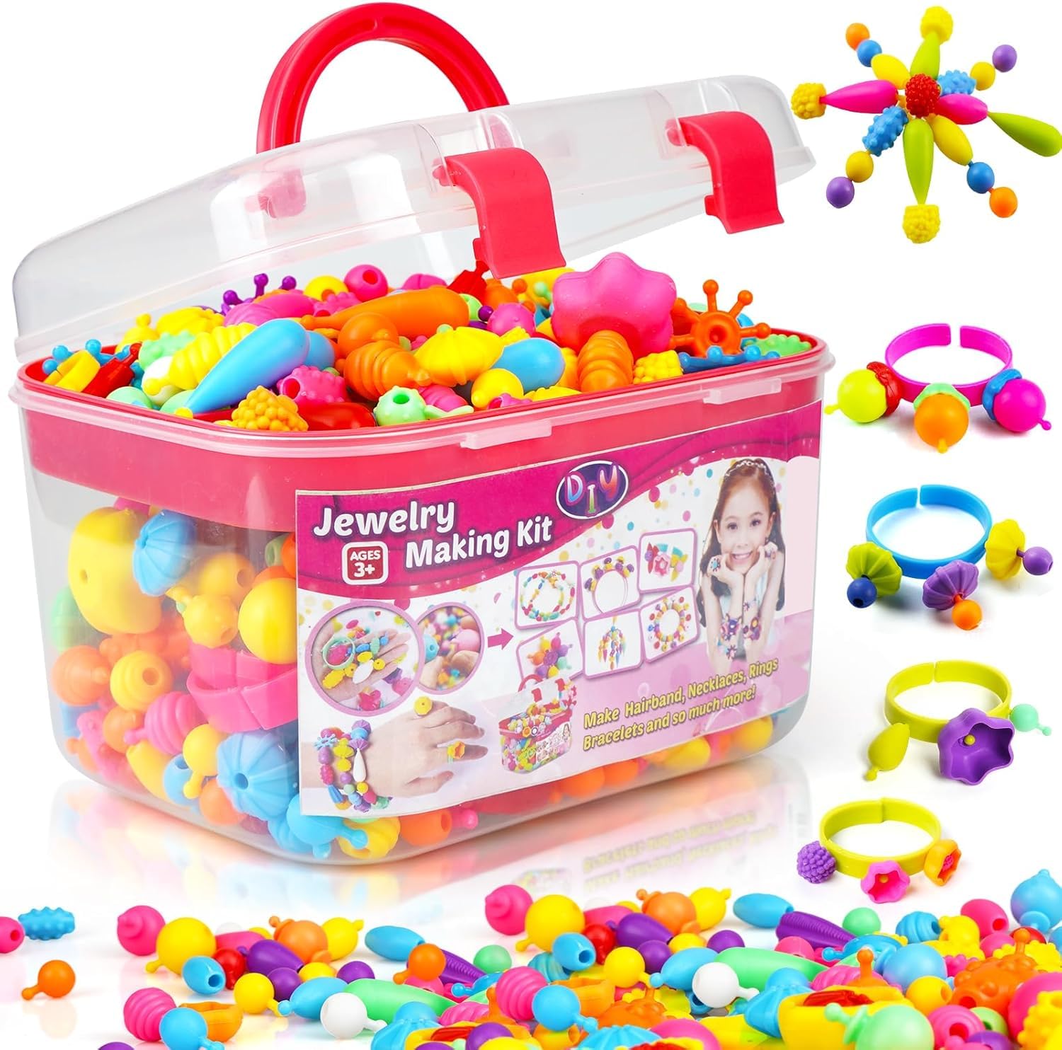 FUNZBO front packaging showing 520+ snap beads and kit benefits