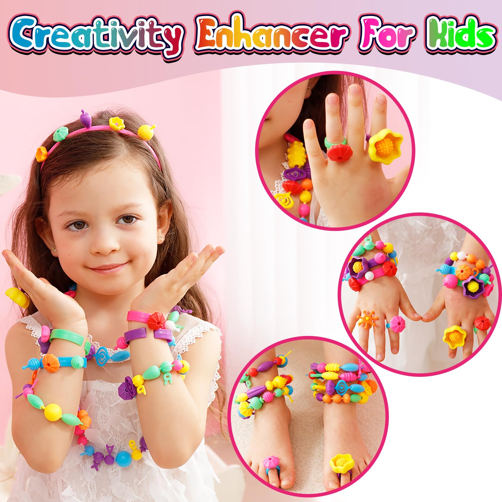 FUNZBO child hands snapping beads together demonstrating independent play