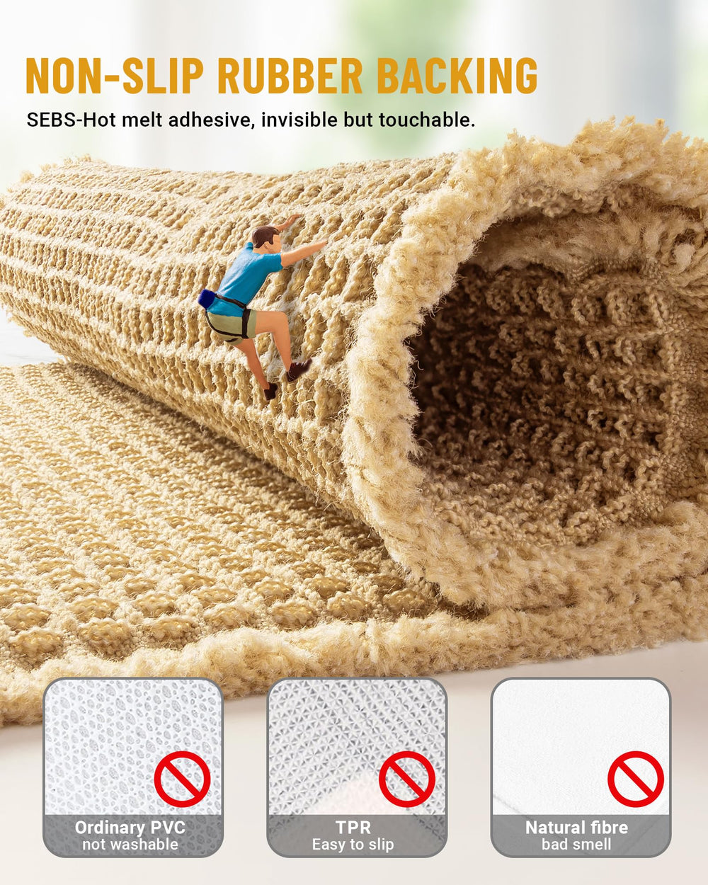 Furicher small mat in front of sink showing comfort and quick absorbency